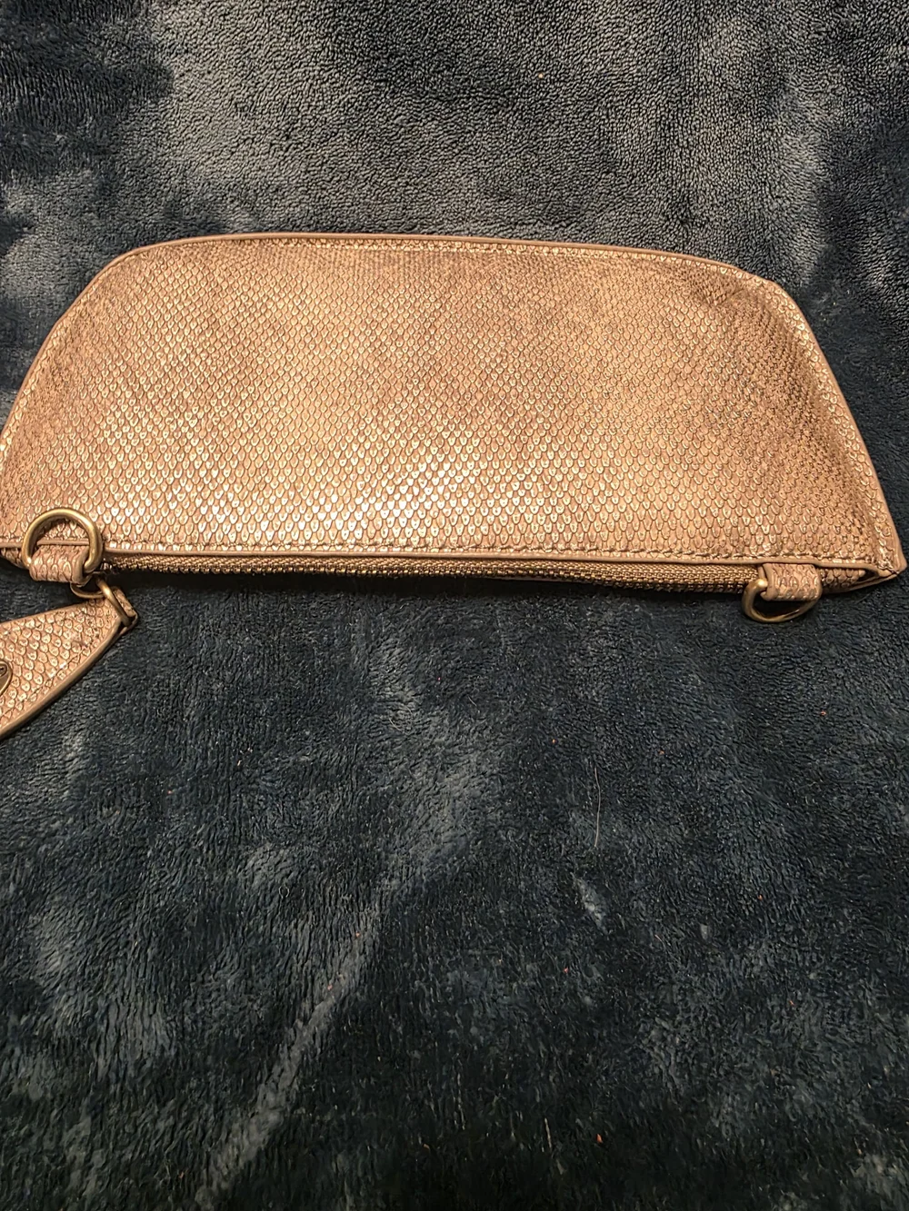 Elegant Gold Textured Python Printed Wallet